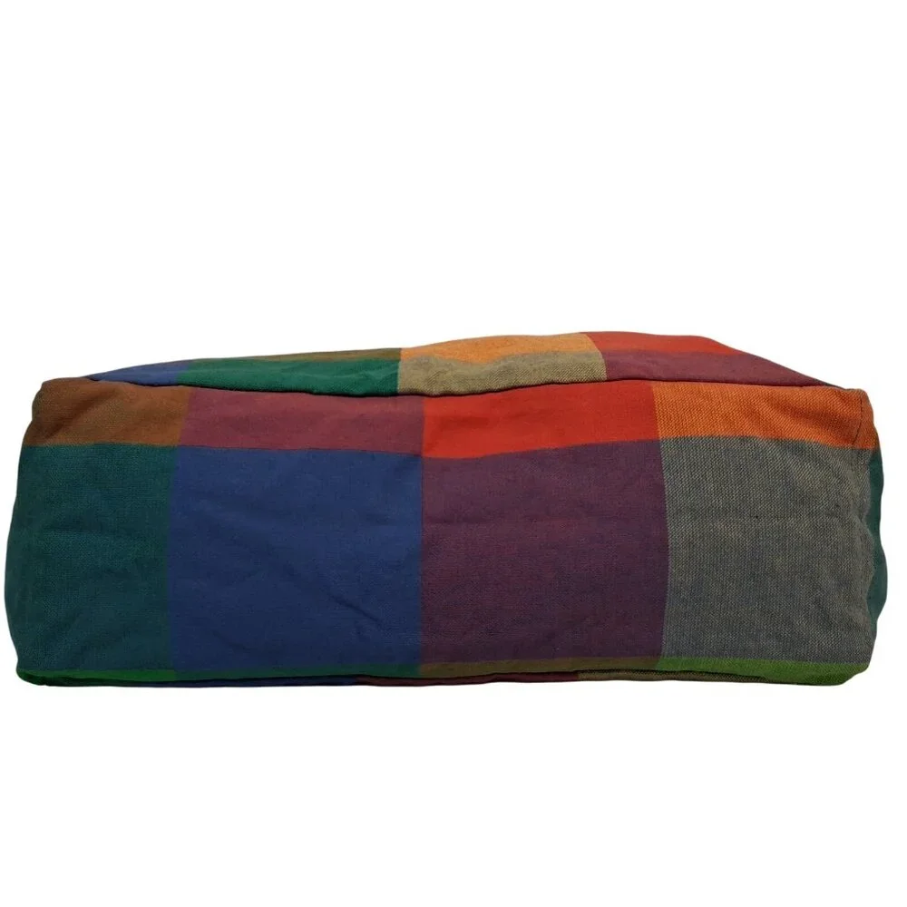 IKEA Replacement Hanging Bag Sack For Organizer Single Rainbow Plaid Canvas
